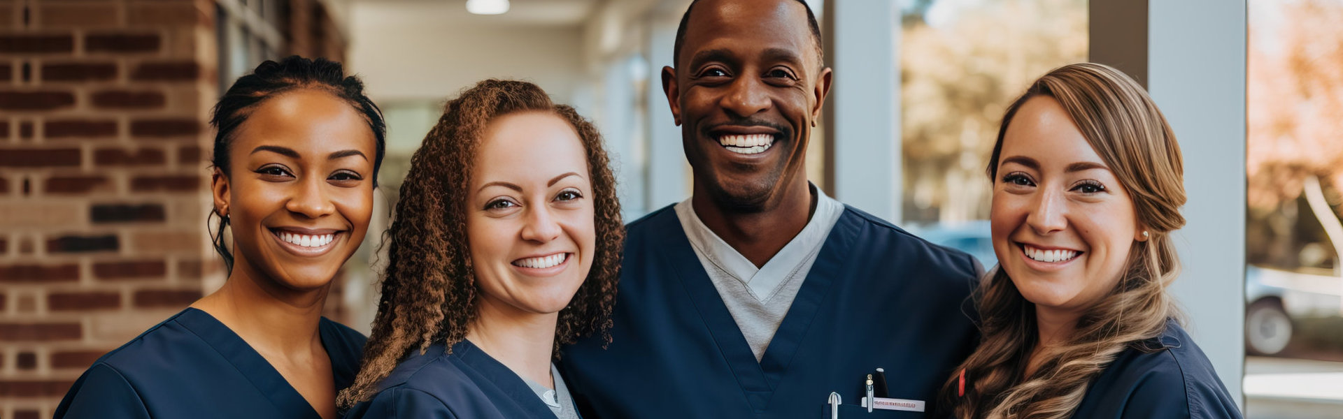 caregivers smiling